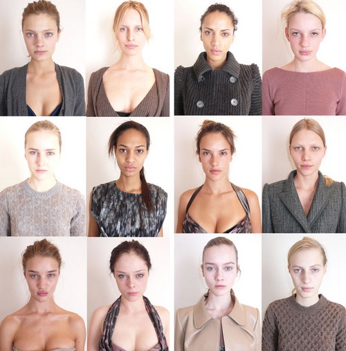 models without makeup